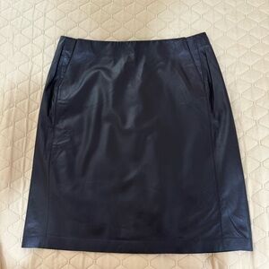 Ralph Lauren dark brown Leather Mini Skirt